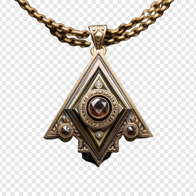 PSD masonic jewelry isolated on transparent background