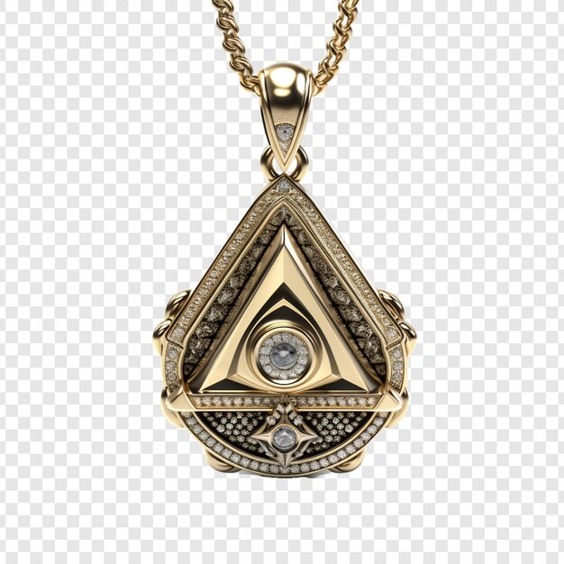 Masonic jewelry isolated on transparent background