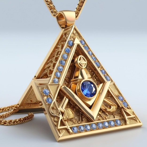 Masonic jewelry psd on a white background