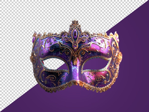 PSD masquerade mask with transparent background