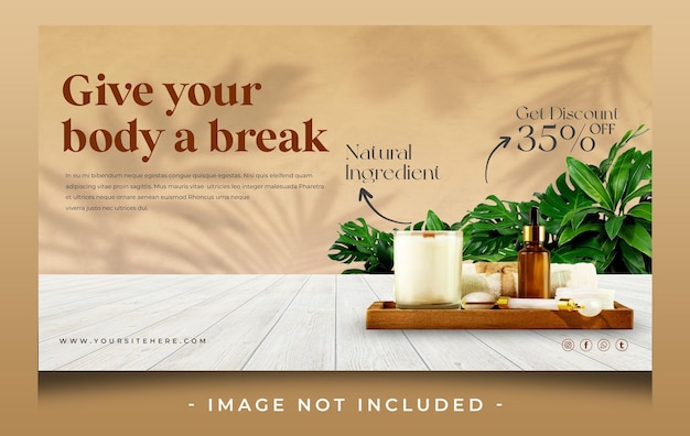 PSD massage product web and lansape banner