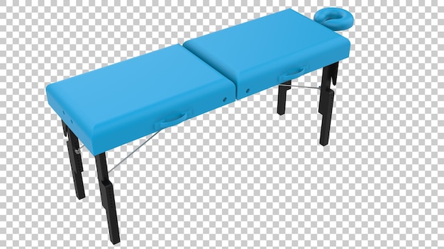 Massage table on transparent background 3d rendering illustration