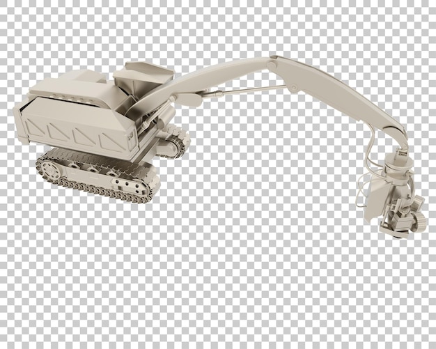 PSD maszyna do cięcia drzew na przezroczystym tle ilustracja renderowania 3d