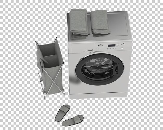 Maszyna do prania izolowana na tle ilustracja renderingu 3D