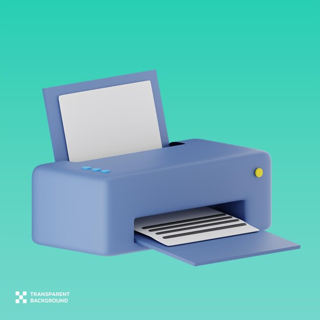 Maszyna drukarki PSD 3D Ilustracja