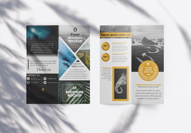 Mat brochure mockup 3d render