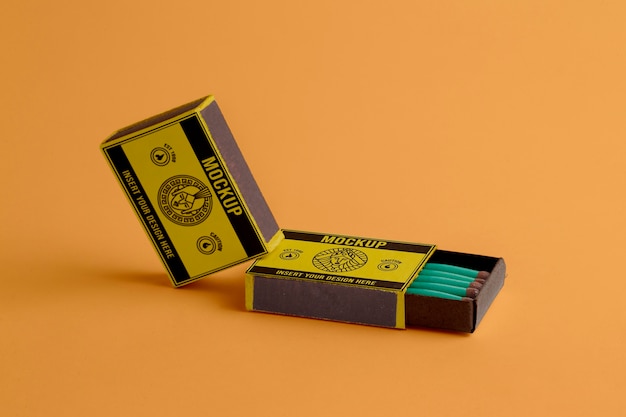 PSD match box mockup design