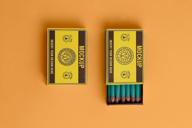 Match box mockup design