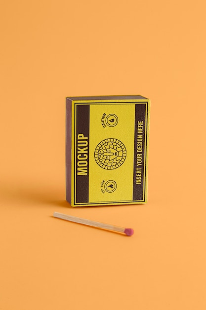 PSD match box mockup design