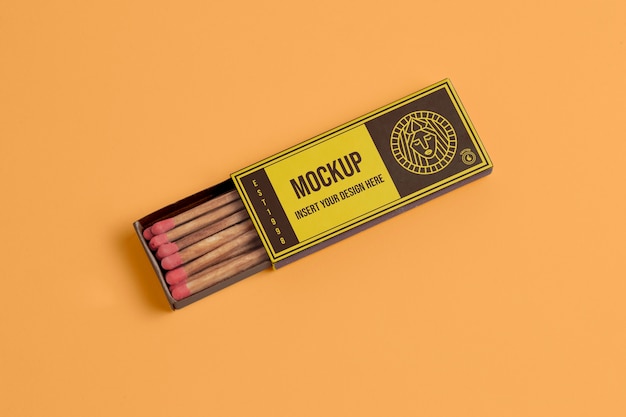 PSD match box mockup design