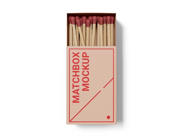 PSD match box mockup template