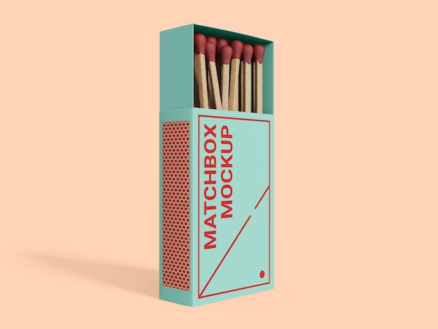 Match box mockup template