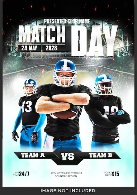 Match day american football flyer