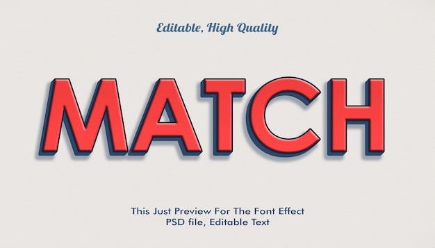 Match font effect mockup