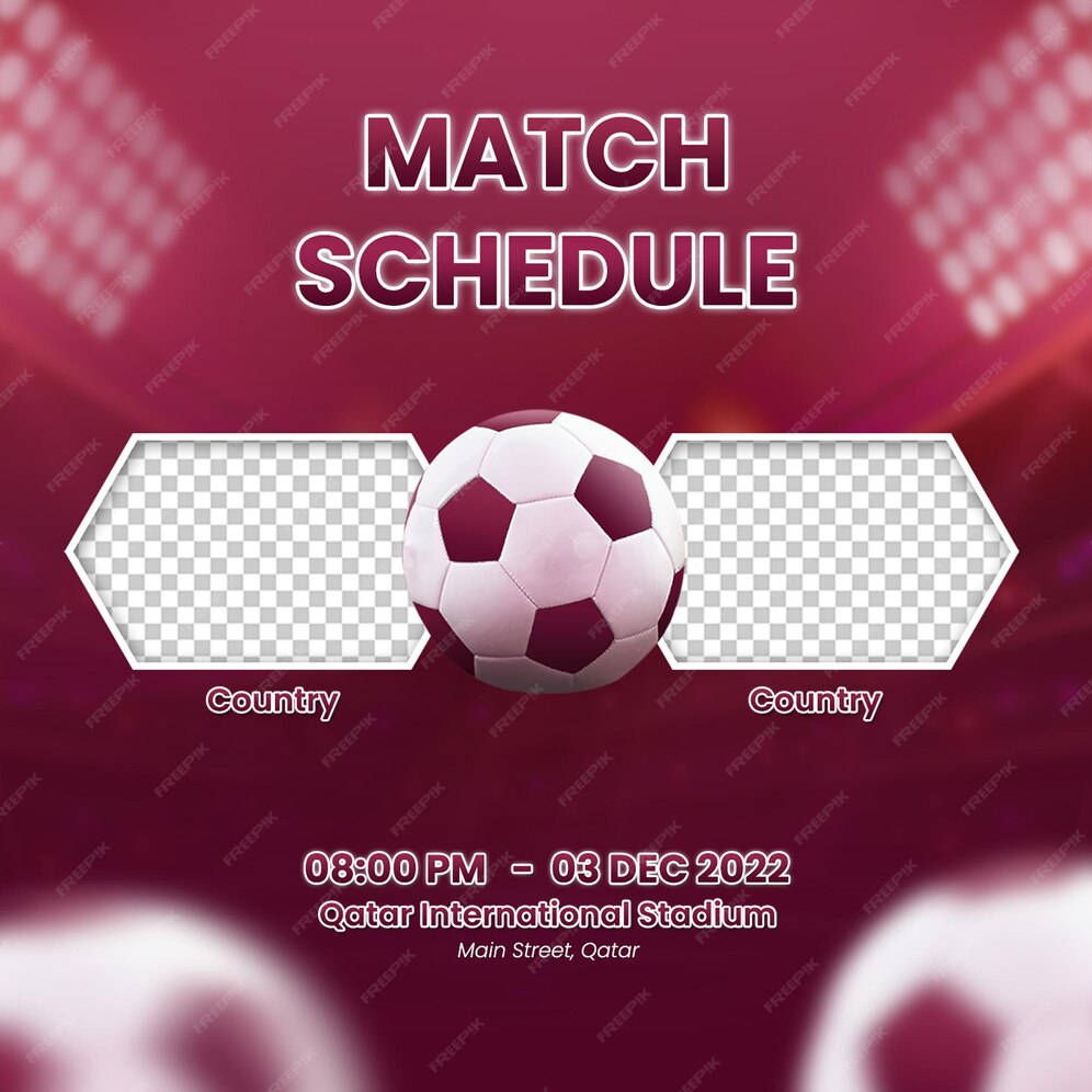 Premium PSD Match schedule world cup championship