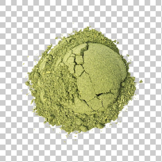 matcha green tea powder pile on the desk organic product from the nature for healthy with traditional style png transparency