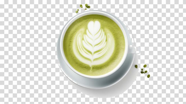 PSD matcha latte png na przezroczystym tle