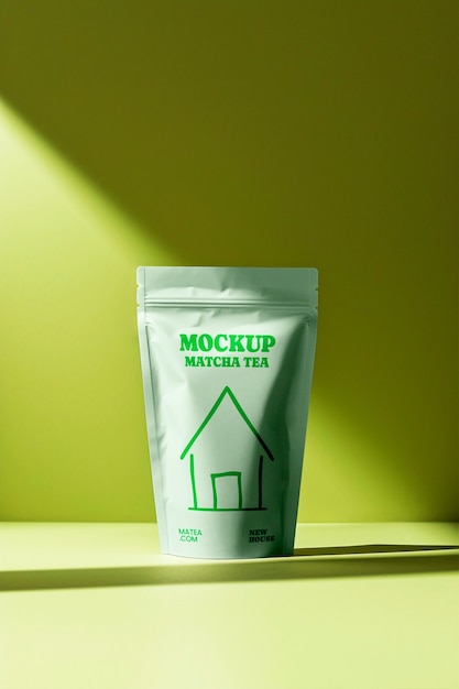 Matcha tea brand mockup