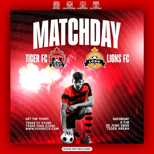 matchday social media feed template