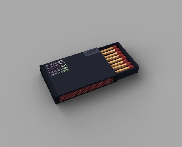 Matches box mockup