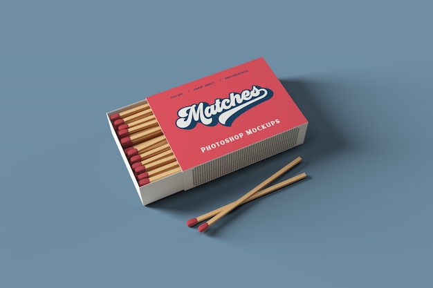 Match box mockup