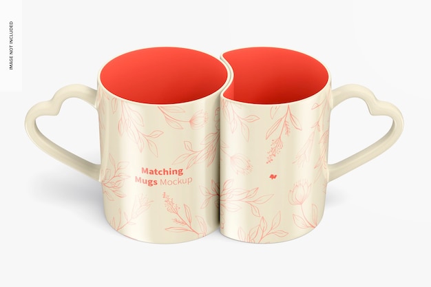 Matching mugs mockup