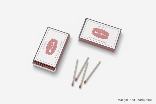 Matchstick box mockup