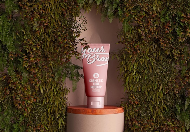 PSD mate cosmetic tube scene mockup