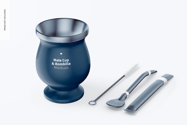 Mate Cup en Bombilla Mockup