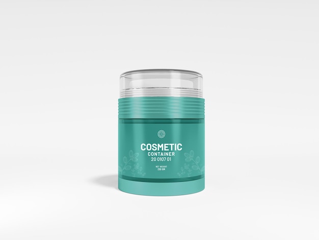Matglas cosmetische container branding mockup