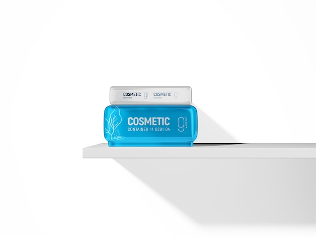 Matglas cosmetische container branding mockup