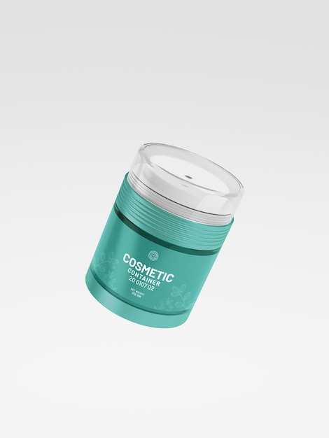 Matglas cosmetische container branding mockup