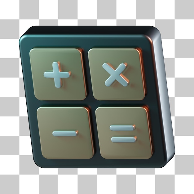 수학 계산 3d 아이콘