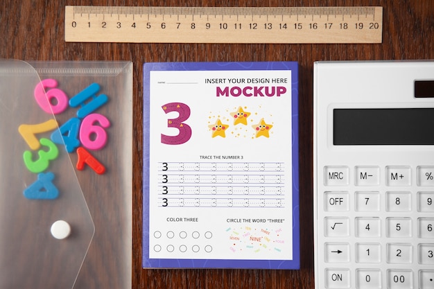 PSD math school subject essentials mock-up