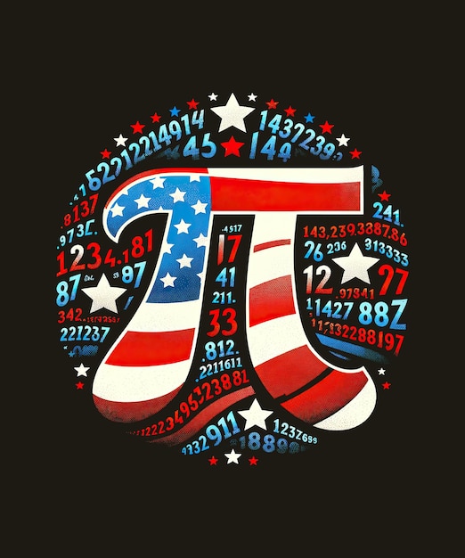 PSD 수학 학생 및 교사 파이 데이 선물 파이 미국 발 티셔츠