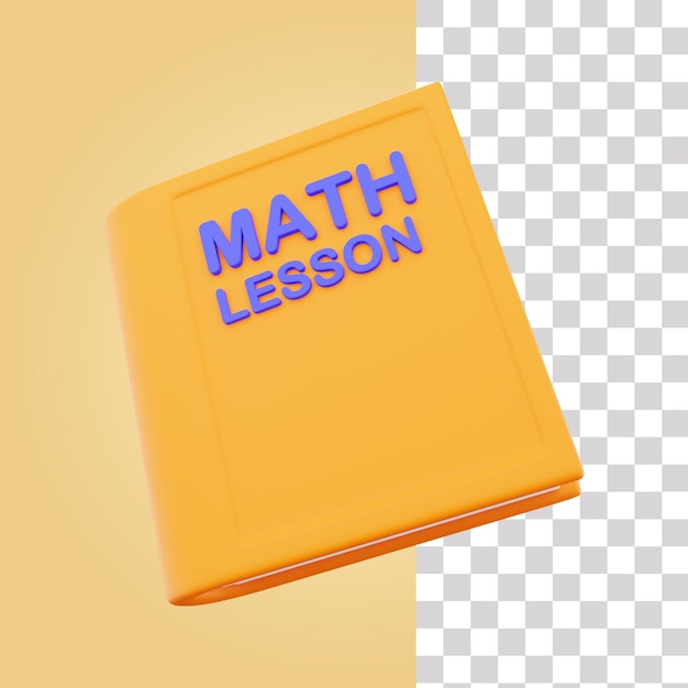 PSD mathematical book 3d icon