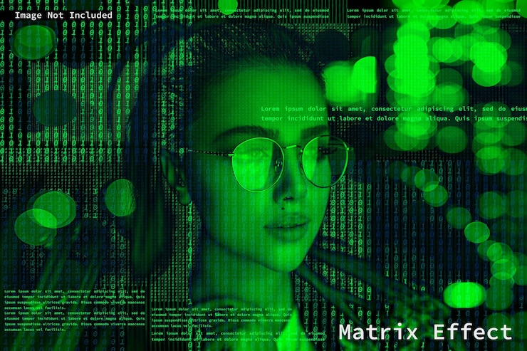 PSD matrix coding photo effect