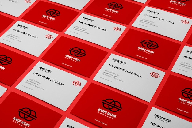 matrix van mockup voor visitekaartjes