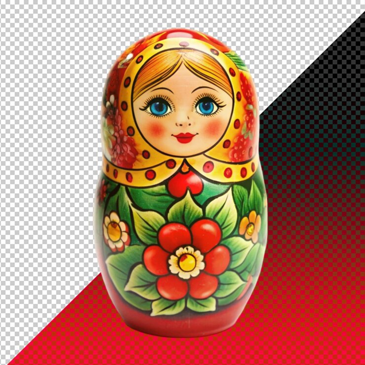 матриошка на прозрачном фоне