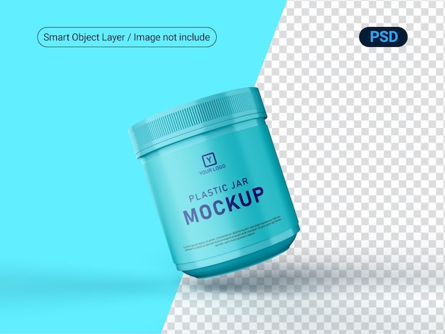 Matt plastic bottle psd mockup