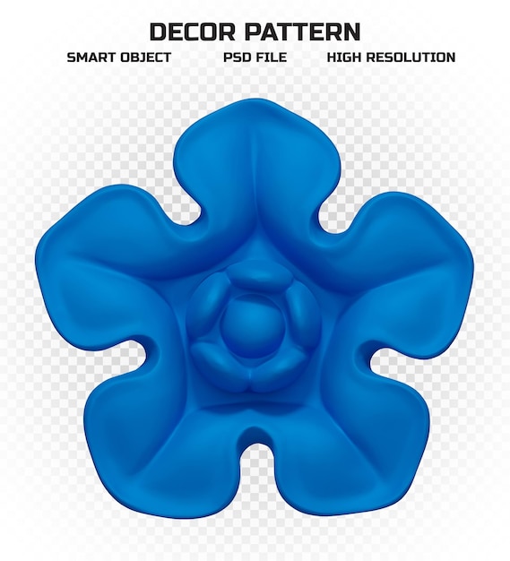 PSD matte blue decor pattern in high quality for decoration