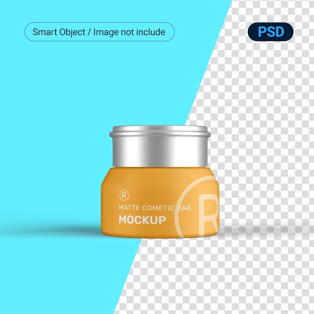 Matte Cosmetic Jar Mockup