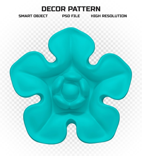 Matte cyan decor pattern in high quality for decoration