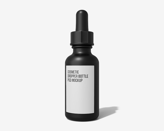 PSD matte dropper bottle mockup