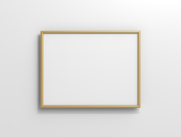 PSD matte gold color photo frame