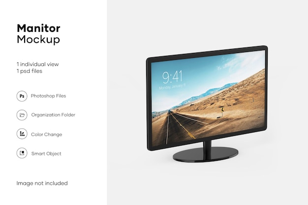 PSD mockup monitor opaco