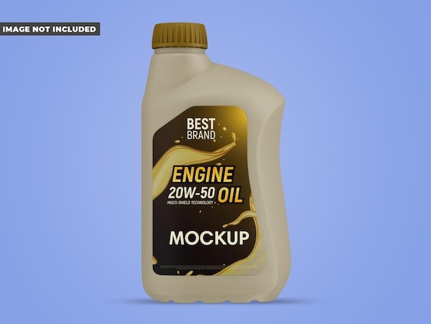 PSD matte motor oil bottle mockup