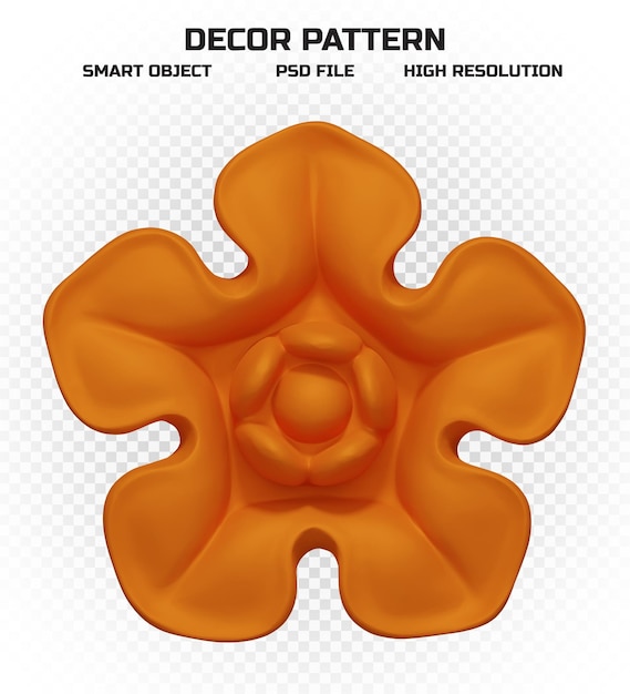Matte orange decor pattern in high quality for decoration