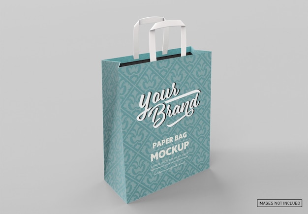 Matte paper bag mockup