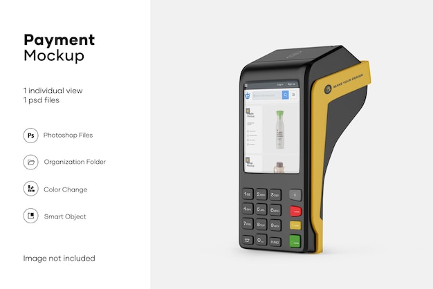 PSD matte payments terminal mockup